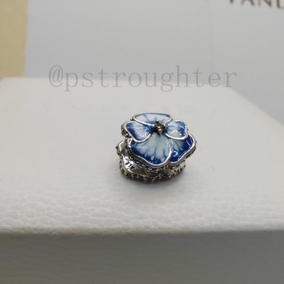 Pandora Jewelry Pandora Blue Pansy Flower Charm Poshmark